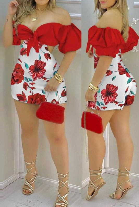 Floral Print Romper